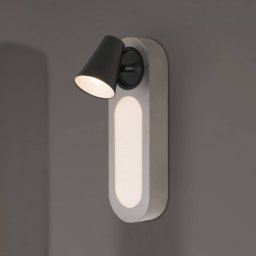 OSRAM NEPTUNE LED wall light, white, 1 spot, metal switch