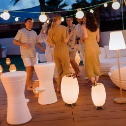 Newgarden LED rechargeable floor lamp Apolo, white, PE, IP44