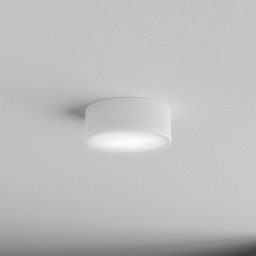 TEMAR LIGHTING Cleo 200 ceiling lamp, white, sensor, IP54, Ø 20 cm, metal