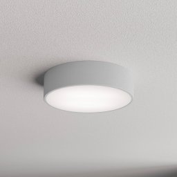 TEMAR LIGHTING Cleo 300 ceiling lamp, grey, sensor, IP54, Ø 30 cm, metal