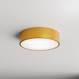 TEMAR LIGHTING Cleo 300 ceiling lamp, gold, sensor, IP54, Ø 30 cm, metal