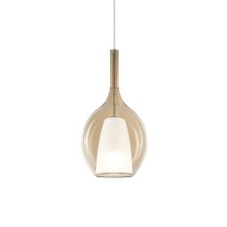 Ideallux Ideal Lux Kalique 2 hanging light, amber, Ø 18 cm