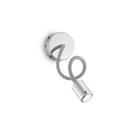 Ideallux Ideal Lux LED wall light Focus 1, chrome-coloured, 55 cm