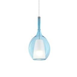 Ideallux Ideal Lux Kalique 2 hanging light, blue, Ø 18 cm, plastic