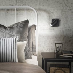 Ideallux Ideal Lux LED wall spotlight Bean, black, width 7 cm, metal