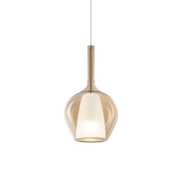 Ideallux Ideal Lux Kalique 1 hanging light, amber, Ø 18 cm