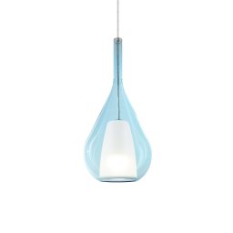 Ideallux Ideal Lux Kalique 3 hanging light, blue, Ø 18 cm, plastic