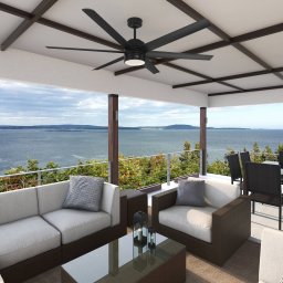 Hunter Solaria DC LED ceiling fan IP44 Ø 183