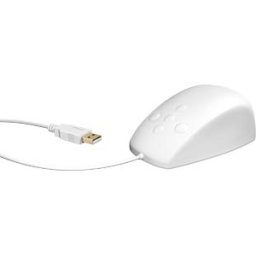 KEYSONIC 60192 - Mouse, cable, USB, IP68, white