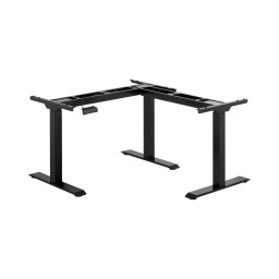 Corner Standing Desk Frame - height-adjustable - for sitting & standing - Height: 69-118 cm - Width: 90-150 cm (left) / 110-190 cm (right) - Angle: 90 ° - 150 kg