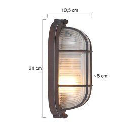 Steinhauer Lisanne ceiling light, brown, oval, metal, glass, E27