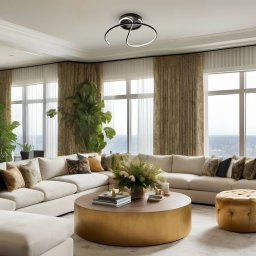 Milagro Lighting Delta LED ceiling light, metal, black, 4,000 K