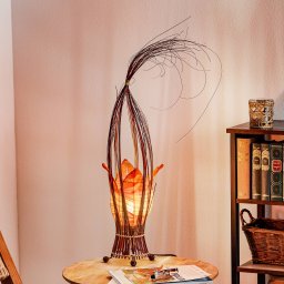 Woru Elena table lamp with a fabric lampshade, orange