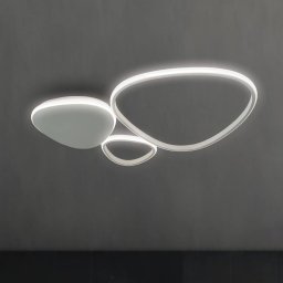Viokef Helix LED ceiling light, silver, length 62 cm, metal