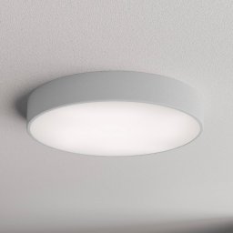 TEMAR LIGHTING Cleo 500 ceiling lamp, grey, sensor, IP54, Ø 50 cm, metal