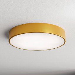 TEMAR LIGHTING Cleo 500 ceiling lamp, gold, sensor, IP54, Ø 50 cm, metal