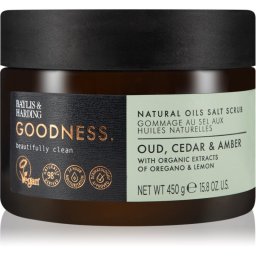 Baylis & Harding Goodness Oud, Cedar & Amber Salt Scrub for the body 450 g