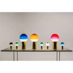 MARSET Dipping Light rechargeable table lamp, green/brass