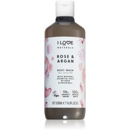 I Love Naturals Rose & Argan Delicious Shower Gel with rose fragrance 500 ml