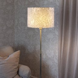 PR Home Amy floor lamp, Eldertree green/gold, height 150 cm, E27