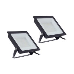 Prios LED outdoor spotlight Maikel, 100 W, metal, set of 2