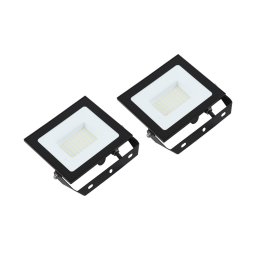 Prios LED outdoor spotlight Maikel, 50 W, metal, set of 2