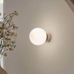 ALDEX Joel wall lamp, beige/white, 1-bulb