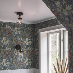 PR Home Kappa ceiling light, brass/clear, glass, Ø 14 cm