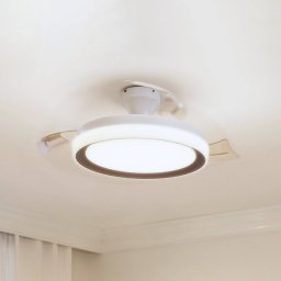 Philips LED ceiling fan Bliss, gold/white, quiet, CCT
