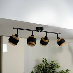 OSRAM Decor Spot Hornet ceiling light, 4-bulb, black/gold