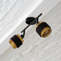 OSRAM Decor Spot Hornet ceiling light, 2-bulb, black/gold