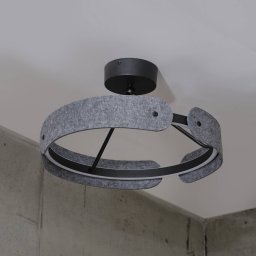 OSRAM LED ceiling lamp Decor Curve Felt, grey, felt, 3,000 K