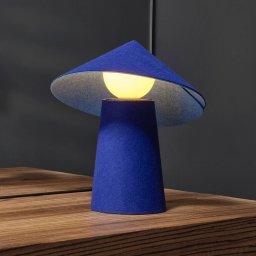 OSRAM LED rechargeable table lamp Decor Flip, blue, felt, dimmable