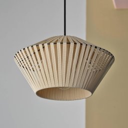 OSRAM hanging light Decor Stripes, Ø 30.5 cm, beige, textile, E27