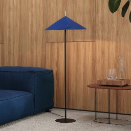 OSRAM Decor Flip floor lamp, blue, felt, E14, adjustable