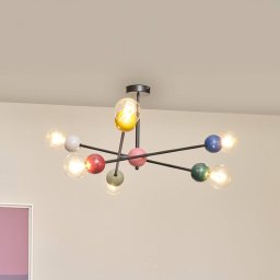 OSRAM Decor Bubble ceiling lamp, 6-bulb, steel, colourful, E27