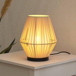 OSRAM Decor Stripes table lamp, beige, textile, E14