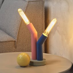 OSRAM Decor Straw table lamp, 2-bulb, colourful, steel, E27