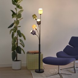 OSRAM Decor Felt Weaving Cans floor lamp, colourful, 5-bulb, E14