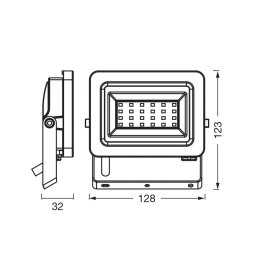 OSRAM LED spotlight Floodlight EA, 5 W, IP65, black, aluminium