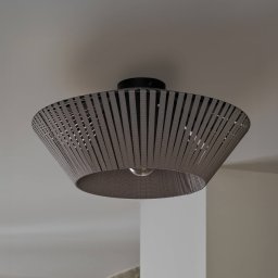 OSRAM Decor Stripes ceiling lamp, grey, Ø 40.5 cm, textile, E27