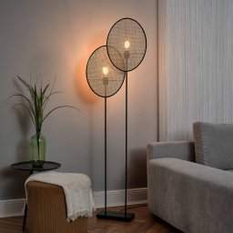 OSRAM Decor Rattan Dandelion floor lamp, 2-bulb, beige, E27