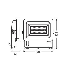 OSRAM LED spotlight Floodlight EA, 10 W, IP65, black, aluminium