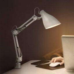 OSRAM Office Line Desk Pear Clip lamp, white, E27