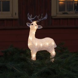 Konstsmide Christmas Reindeer LED figure for outdoors IP44 clear 2,500K
