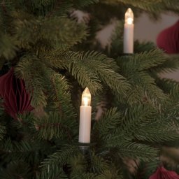 Konstsmide Christmas LED fairy lights top bulbs IP20 amber 25-flame