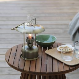 Markslöjd LED battery-powered table lamp Fanos, brass, dimmable, IP44