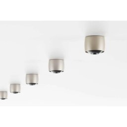 LOOM DESIGN LED ceiling light Air, grey, aluminium, Ø 10 cm