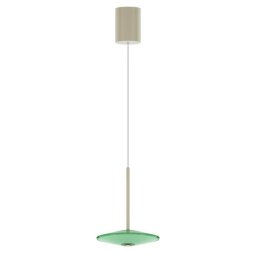 LOOM DESIGN LED pendant light Solene, green, glass, Ø 20 cm