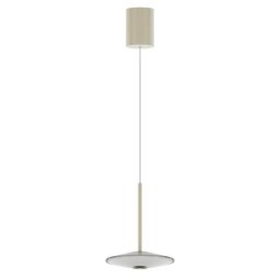 LOOM DESIGN LED pendant light Solene, white, glass, Ø 20 cm